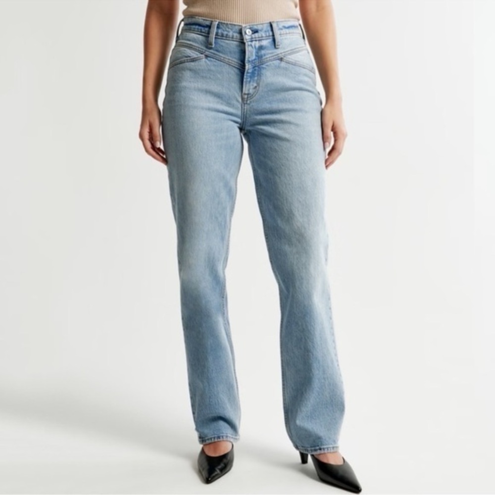 Abercrombie & Fitch The 90's Straight Mid Rise Jeans Blue Size 30/10XS